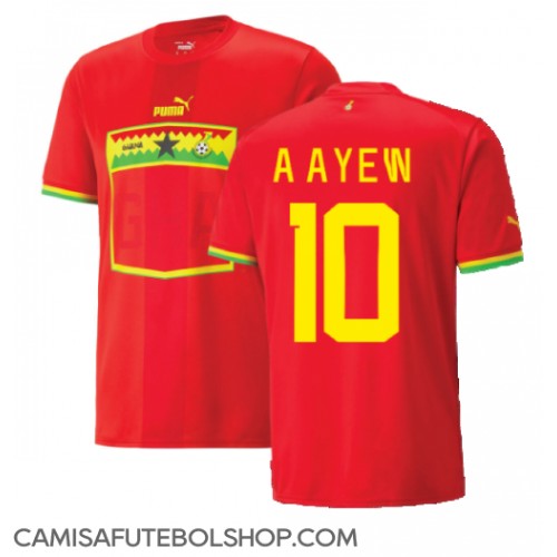 Camisa de time de futebol Gana Andre Ayew #10 Replicas 2º Equipamento Mundo 2022 Manga Curta